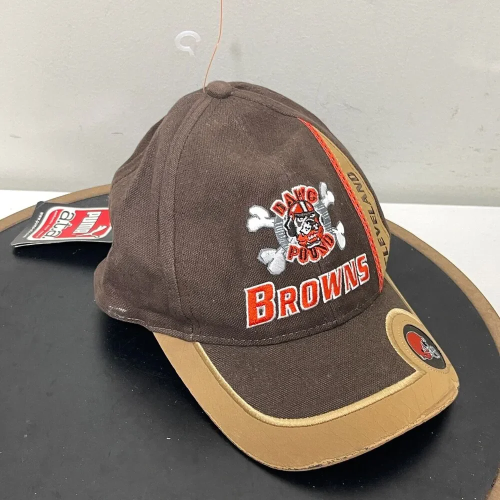 Cleveland Browns Vintage Hat Cap Dawg Pound Puma Brand Adjustable Hat‎ - NOS